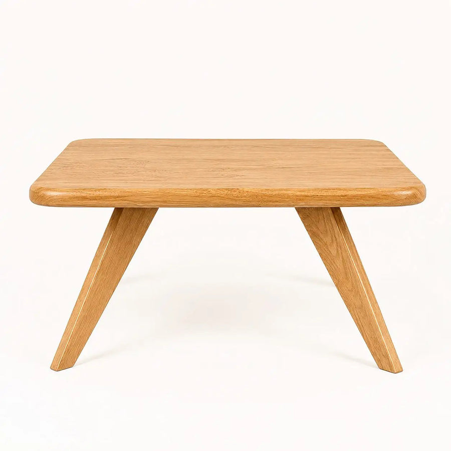 Petra Square Coffee Table Solid Oak Wood – Mid-Century Modern Elegance Mozilya