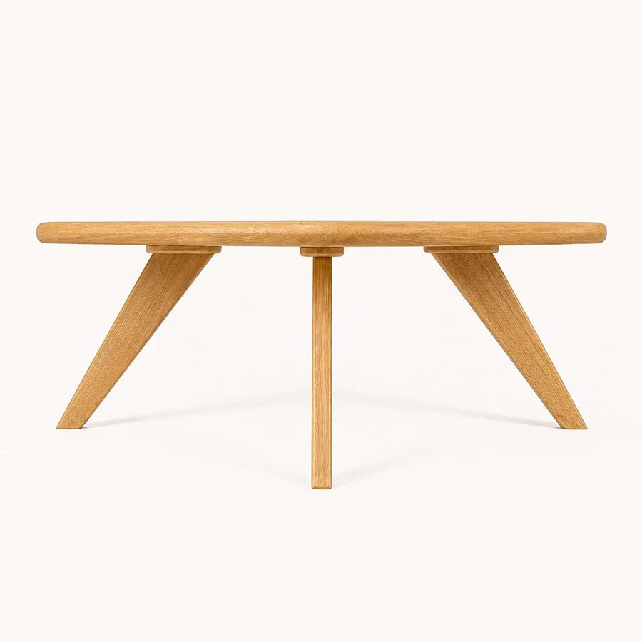 Petra Square Coffee Table Solid Oak Wood – Mid-Century Modern Elegance Mozilya
