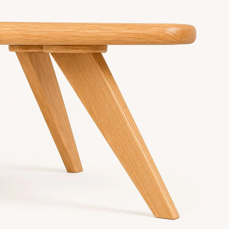 Petra Square Coffee Table Solid Oak Wood – Mid-Century Modern Elegance