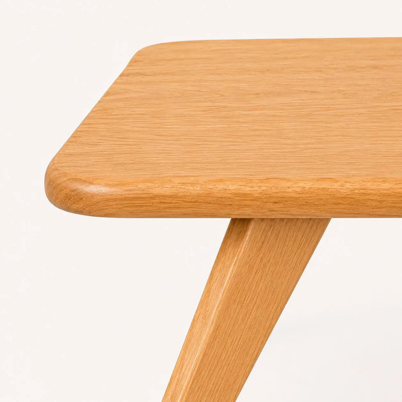 Petra Square Coffee Table Solid Oak Wood – Mid-Century Modern Elegance