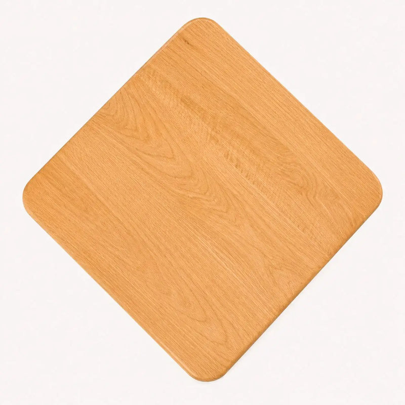 Petra Square Coffee Table Solid Oak Wood – Mid-Century Modern Elegance