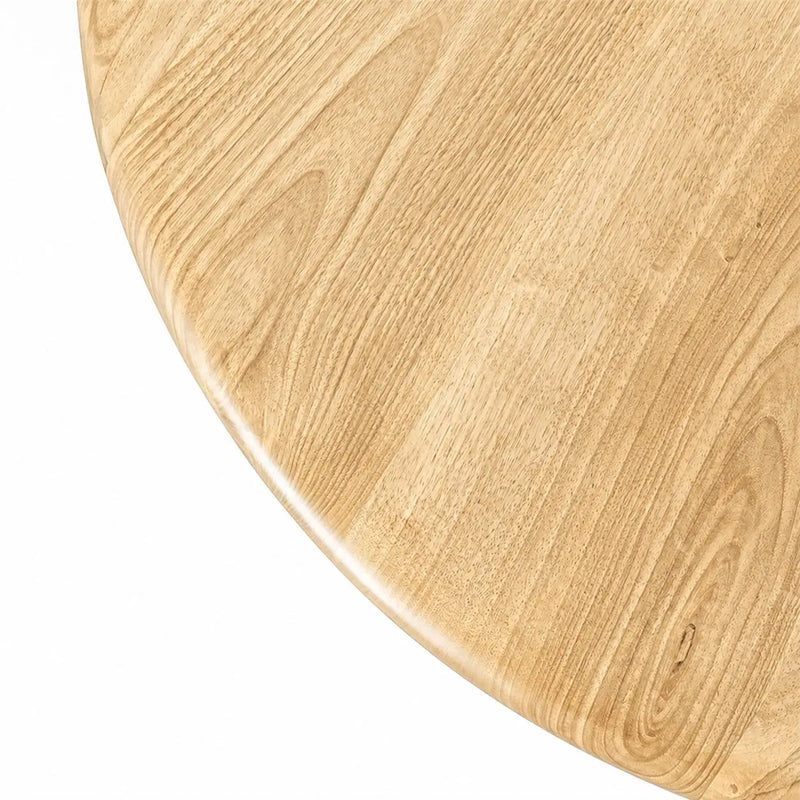 Petra Round Wood Dining Room Table Solid Oak Wood – Mid-Century Modern Design Mozilya