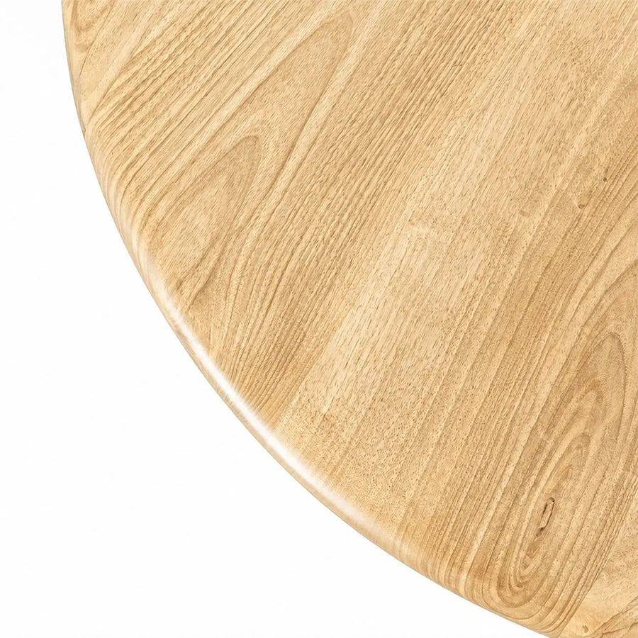 Petra Round Wood Dining Room Table Solid Oak Wood – Mid-Century Modern Design Mozilya