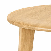 Petra Round Wood Dining Room Table Solid Oak Wood – Mid-Century Modern Design Mozilya