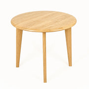 Petra Round Wood Dining Room Table Solid Oak Wood – Mid-Century Modern Design Mozilya