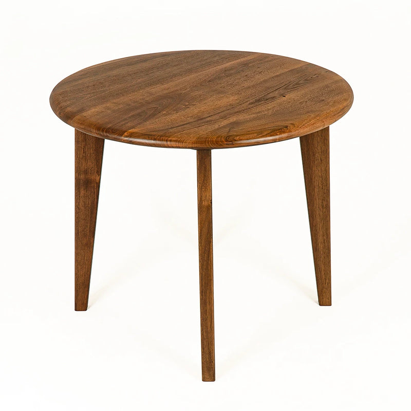 Petra Round Wood Dining Room Table | Walnut Wood Mid Century Design