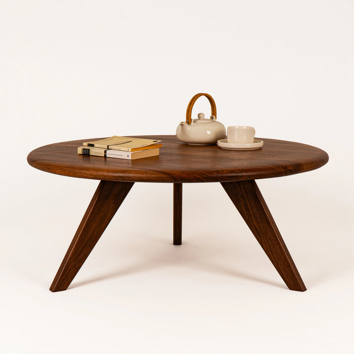 Petra wooden coffee table on a white background