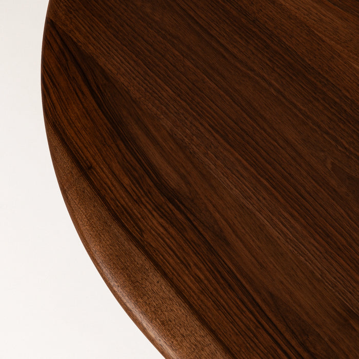 A top view of the exquisite patterns of the walnut's grain