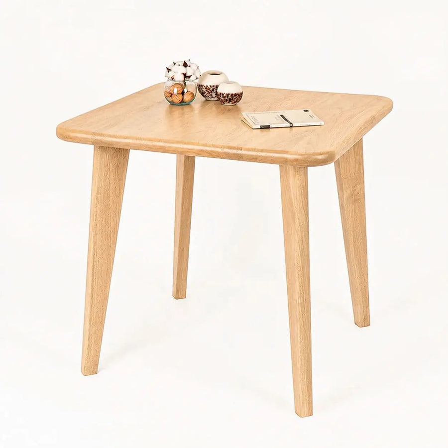 Petra Square Wood Dining Table Solid Oak Wood – Mid-Century Modern Design Mozilya