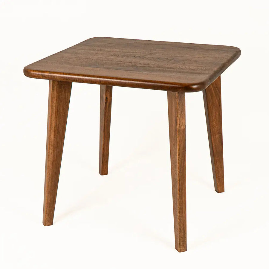 Petra Square Wood Dining Table | Walnut Wood Mid Century Design Mozilya