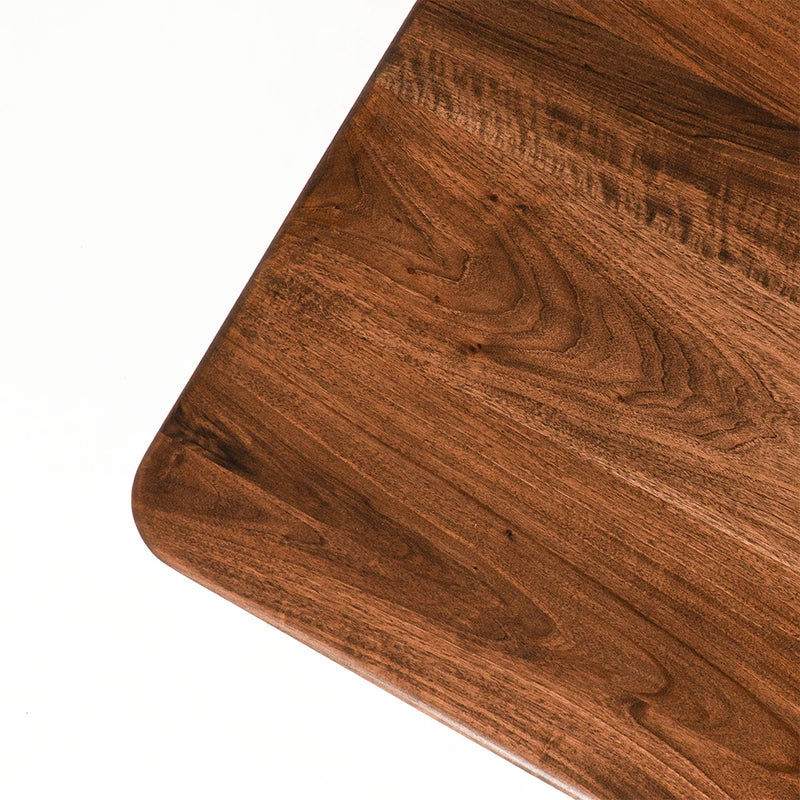 Petra Walnut Wood Square Coffee Table – Mid Century Modern Elegance