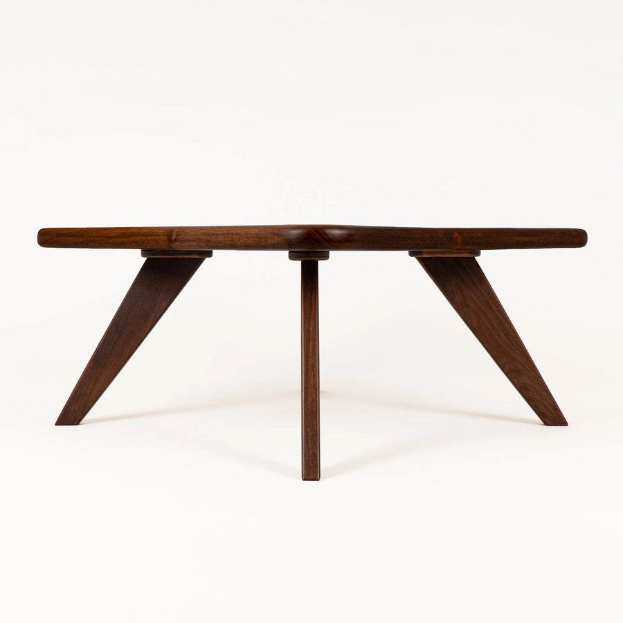 Petra 31.5" Walnut Wood Square Coffee Table – Ready to Ship Mozilya