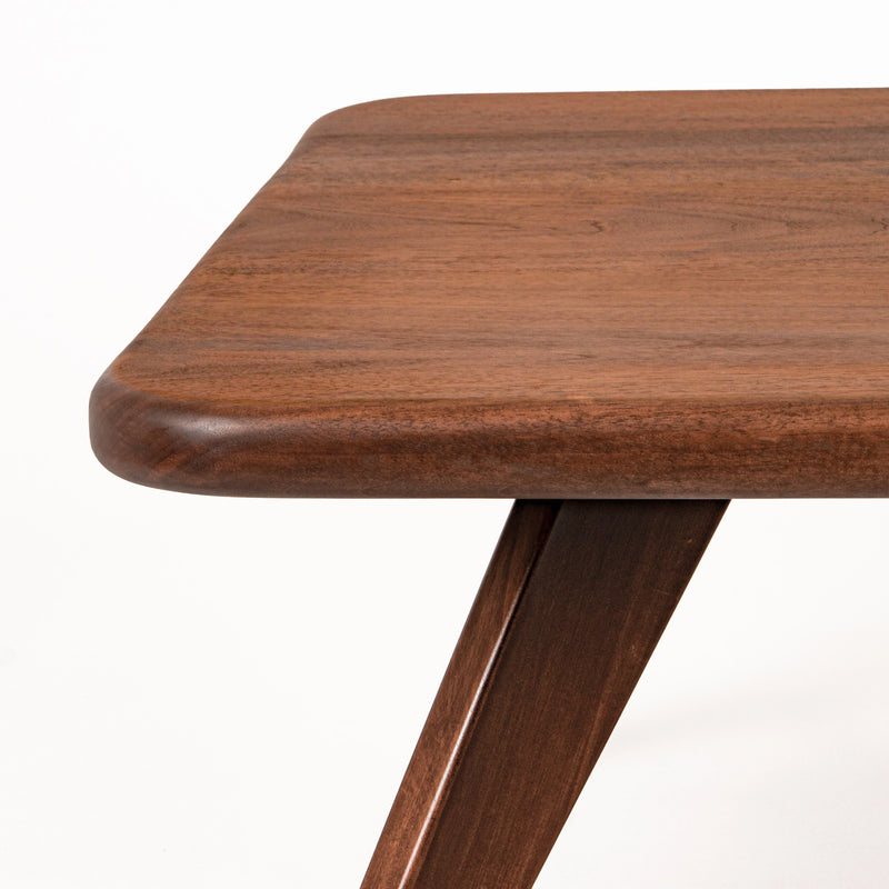 Petra 31.5" Walnut Wood Square Coffee Table – Ready to Ship