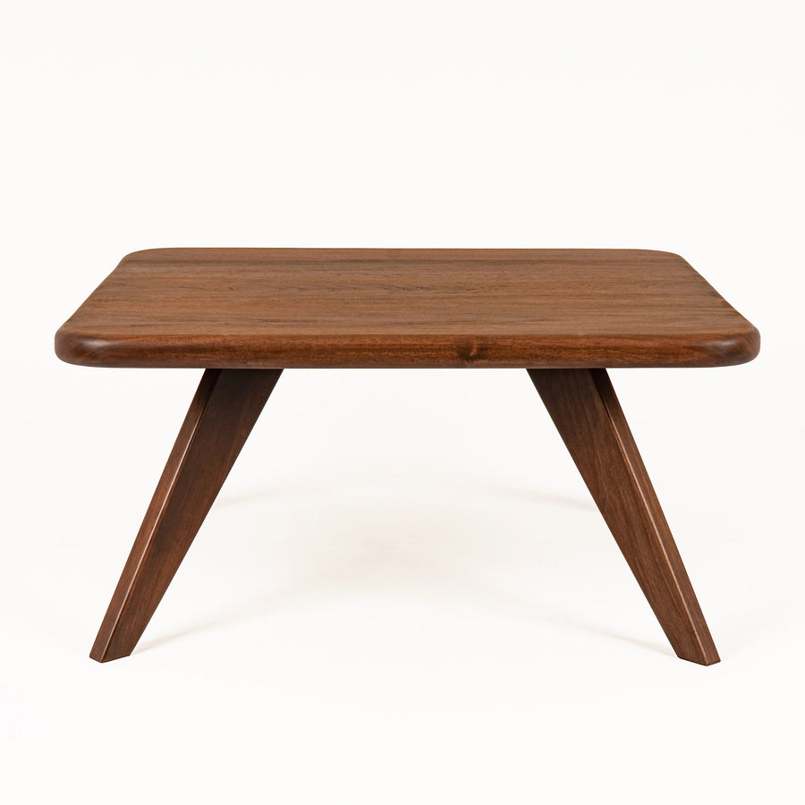 Petra 31.5" Walnut Wood Square Coffee Table – Ready to Ship Mozilya