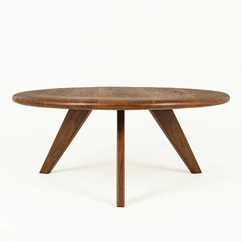 Petra Wood Round Coffee Table | Mid Century Modern Design