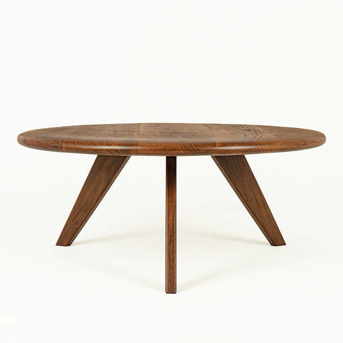 Petra Wood Round Coffee Table | Mid Century Modern Design