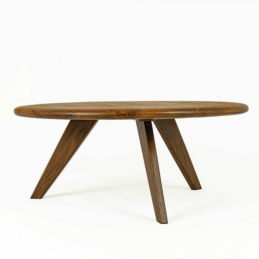 Petra Wood Round Coffee Table | Mid Century Modern Design Mozilya