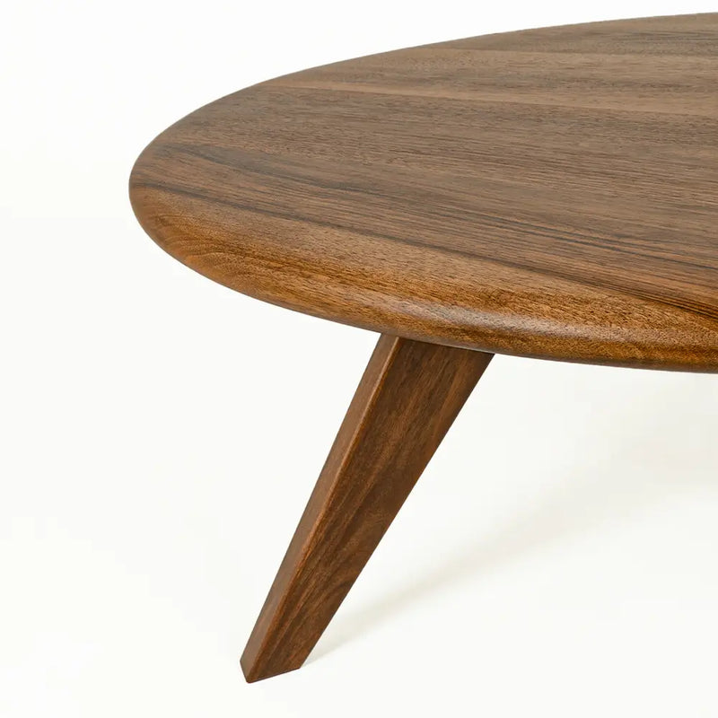 Petra Wood Round Coffee Table | Mid Century Modern Design