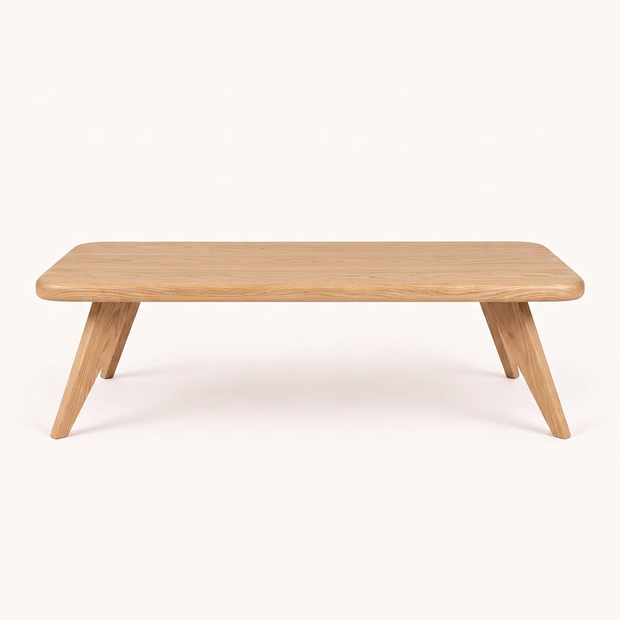 Petra Rectangular Oak Coffee Table | Mid-Century Modern