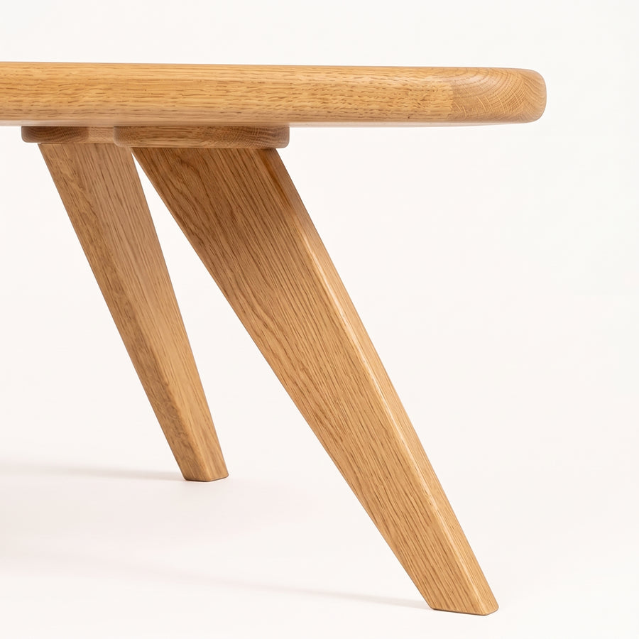 Petra Rectangular Oak Coffee Table | Mid-Century Modern