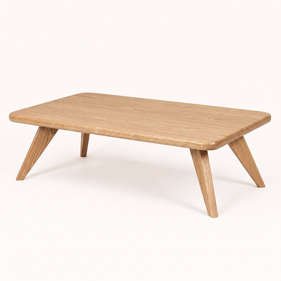 Petra Rectangular Oak Coffee Table | Mid-Century Modern
