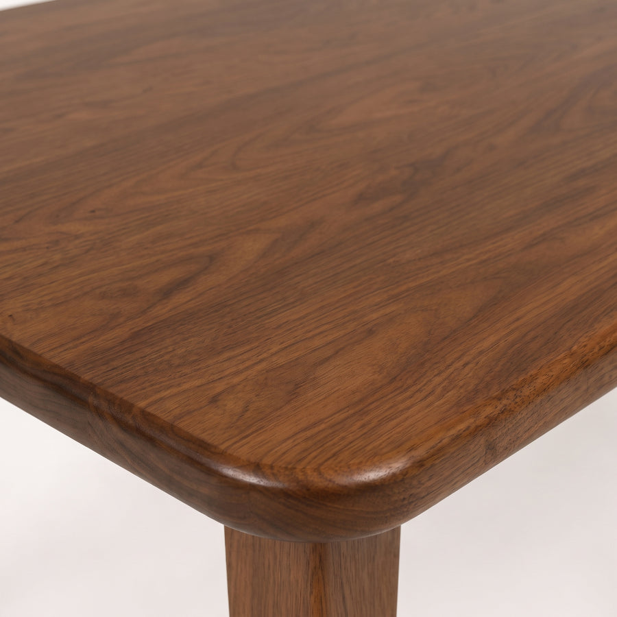Petra Rectangular Solid Walnut Dining Table – Mid-Century Modern Design