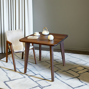 Petra Square Wood Dining Table | Walnut Wood Mid Century Design