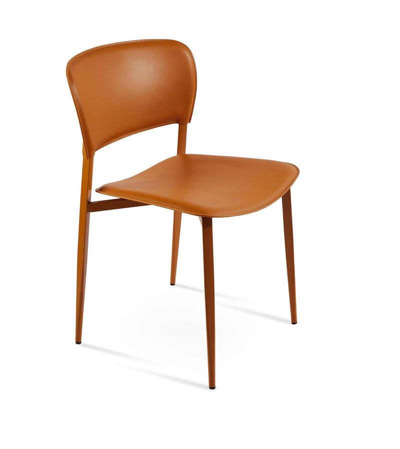 Plaza Upholstered Dining Chair | Stainless Steel Contemporary Design