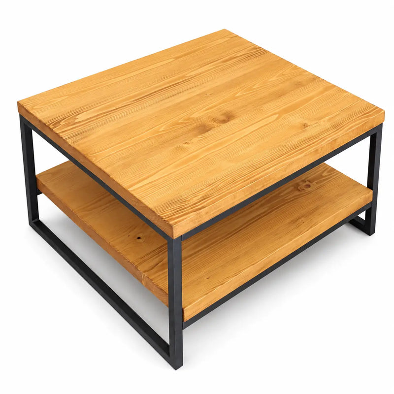 Portland Pine Wood Square Coffee Table