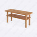 Porto modern wood coffee table styled with a decorative vase and books on top.