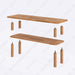 Porto modern wood coffee table in a well-lit room, accentuating its contemporary design.