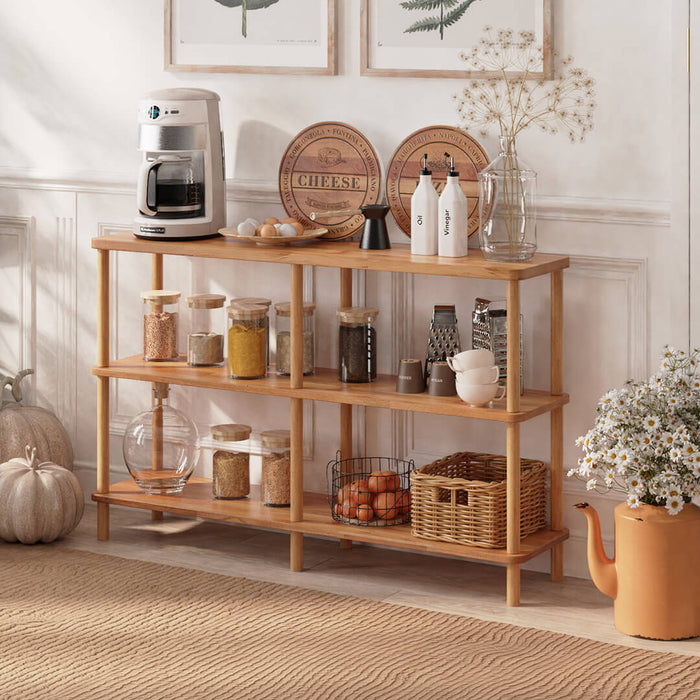 The bookshelf against a wall, demonstrating its ability to blend seamlessly with various interior designs.