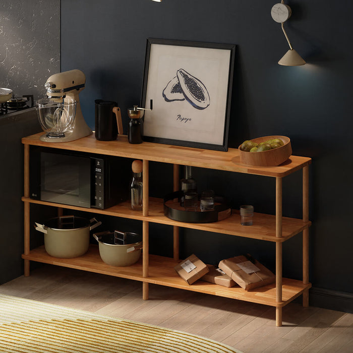 Queens bookshelf in a home office setting, providing organized storage for books, files, and office essentials.