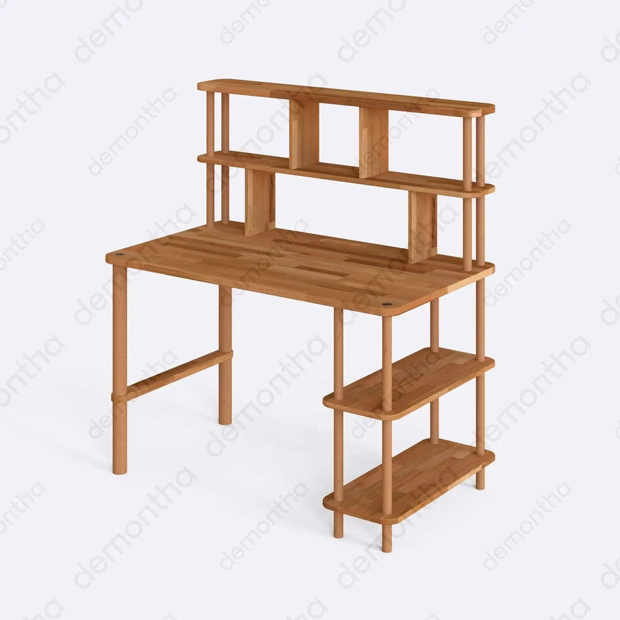 Ralph Solid Wood Writing Desk - Minimalist Table Demontha
