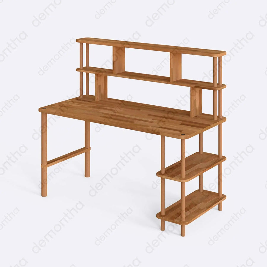 Ralph Solid Wood Writing Desk - Minimalist Table Demontha