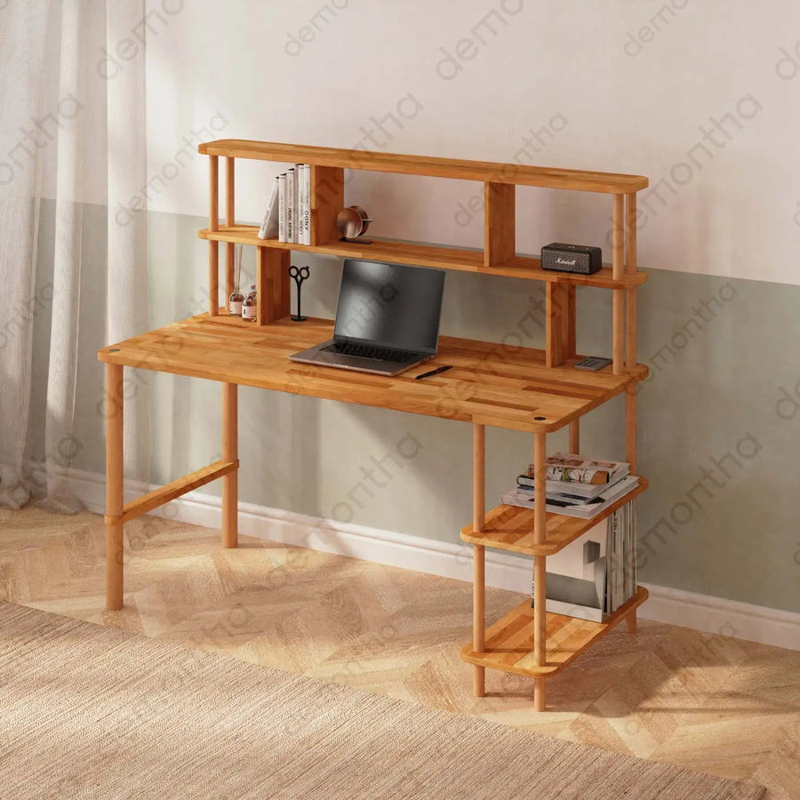 Ralph Solid Wood Writing Desk - Minimalist Table Demontha