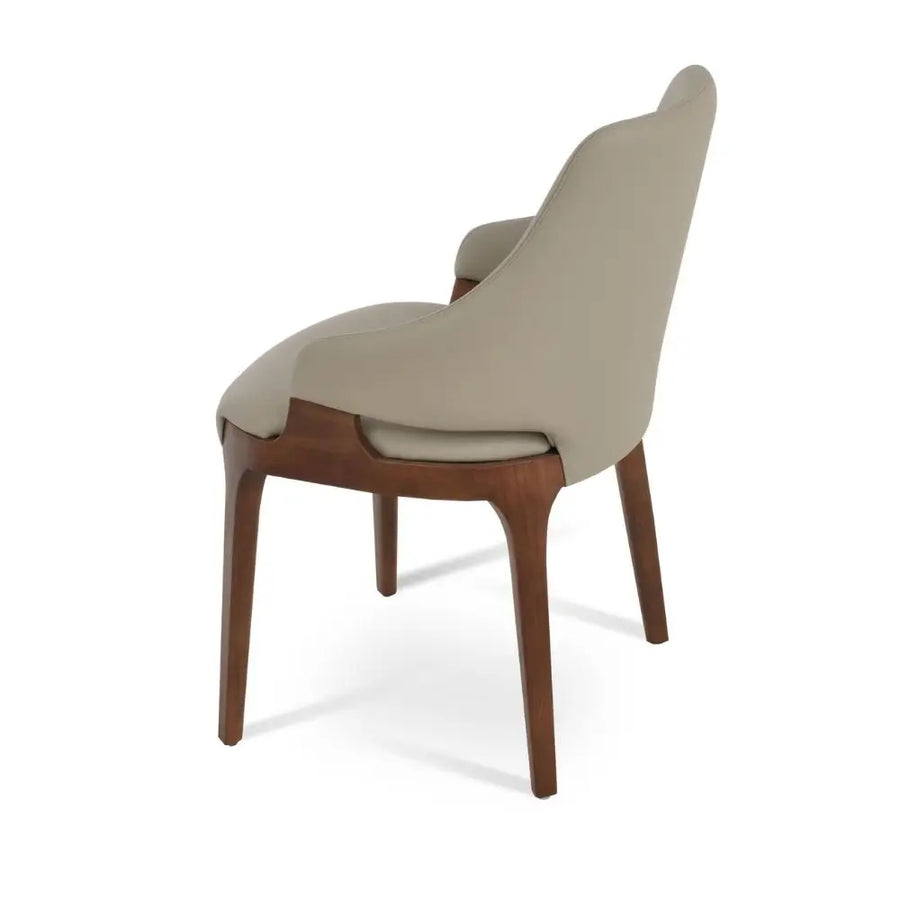 Ravena Upholstered Dining Chair – Contemporary Wood Leg Design