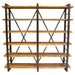 Side view of the Renton Industrial Bookcase, featuring spacious, wide shelves perfect for books and decor.