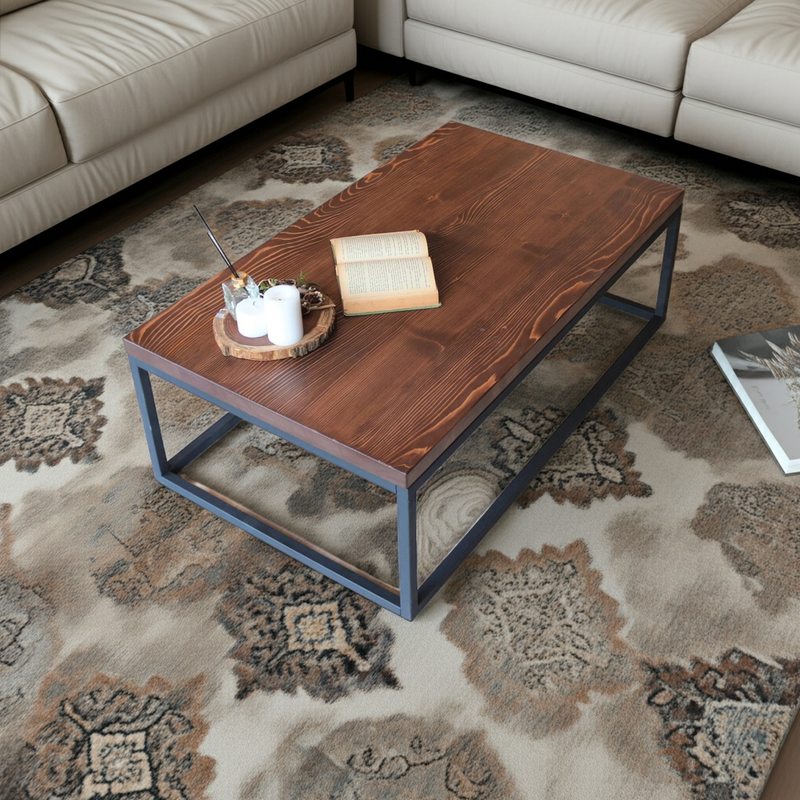 Renton Rectangular Coffee Table - industrial modern design