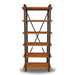  A side profile of the Renton Rustic Bookshelf, emphasizing its compact and modern industrial design.