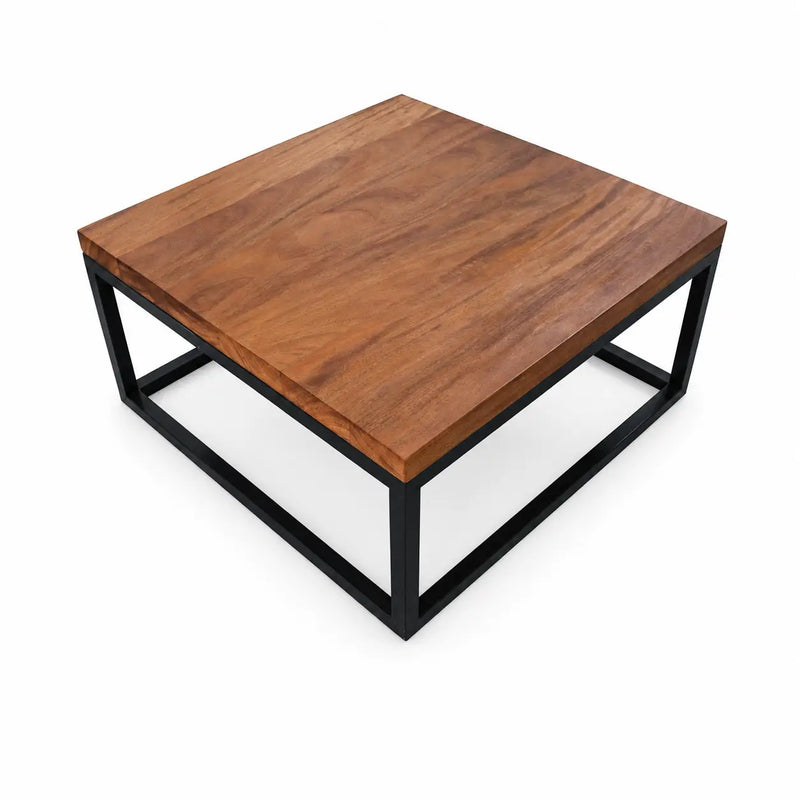 Renton Square Wooden Coffee Table - Pine Wood - Large Size