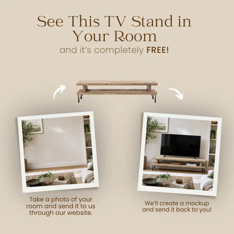 Sartell Pine Wood TV Stand with 2 Shelves