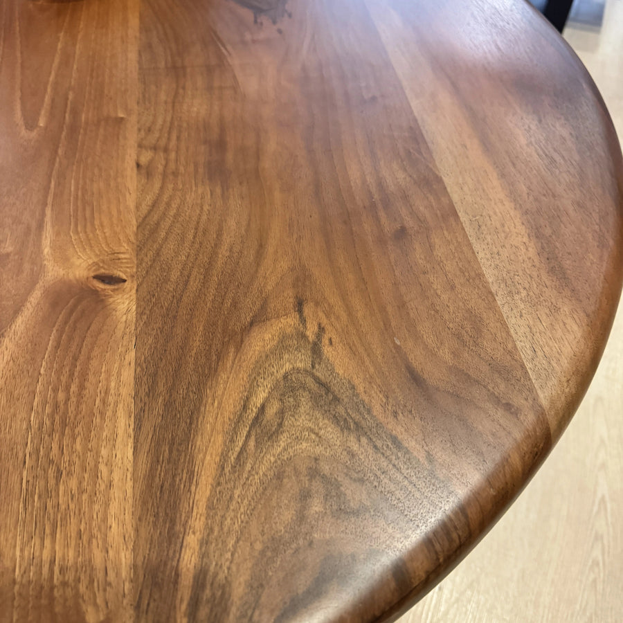 Sidney 34.6" Walnut Wood Round Coffee Table – Ready to Ship Mozilya