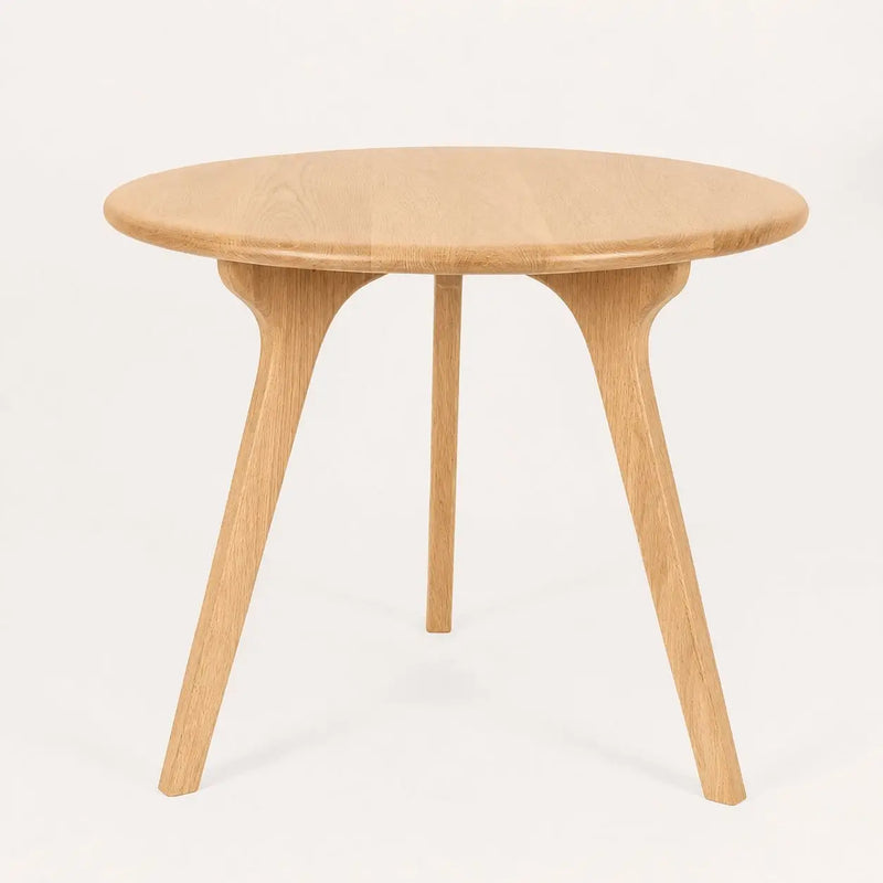 Sidney Circular Dining Table Solid Oak Wood – Mid-Century Modern Design