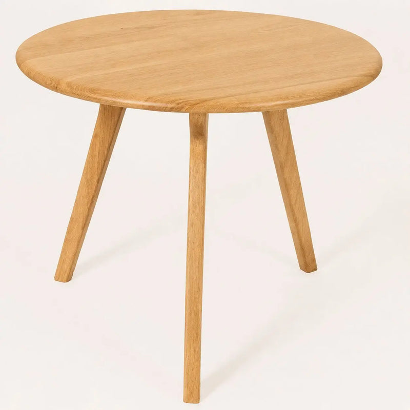 Sidney Circular Dining Table Solid Oak Wood – Mid-Century Modern Design