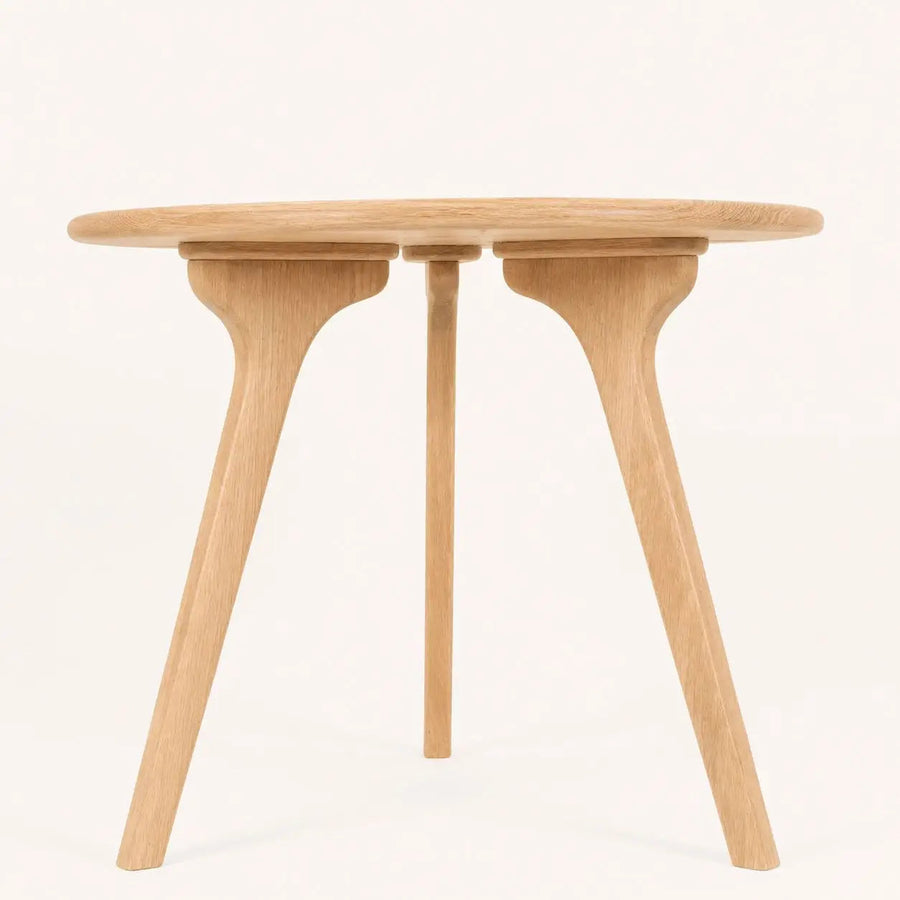 Sidney Circular Dining Table Solid Oak Wood – Mid-Century Modern Design Mozilya