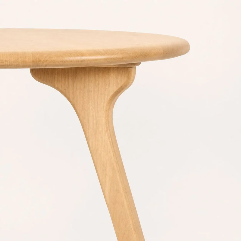 Sidney Circular Dining Table Solid Oak Wood – Mid-Century Modern Design