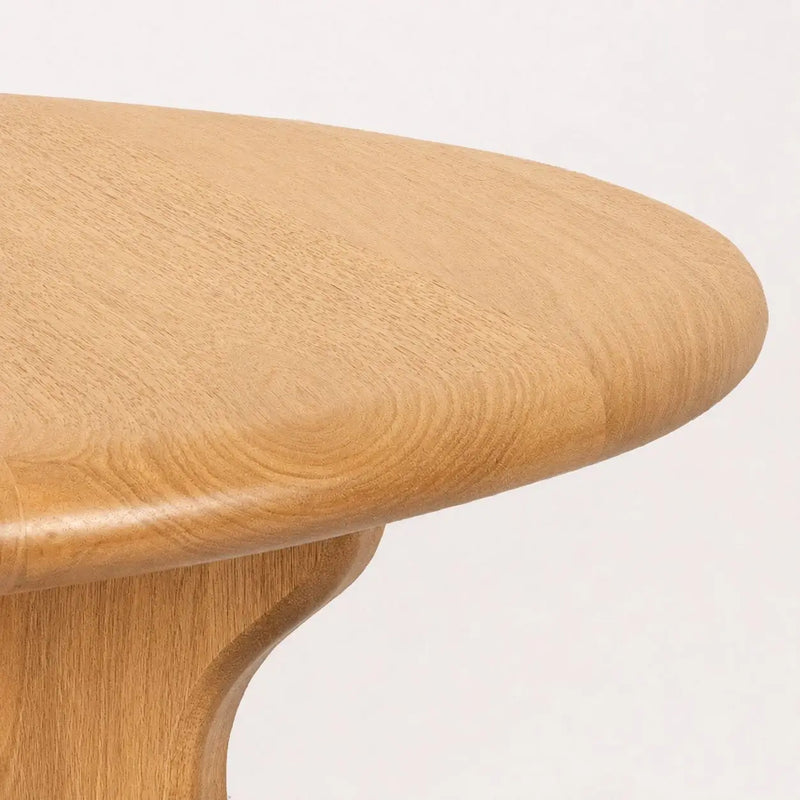 Sidney Circular Dining Table Solid Oak Wood – Mid-Century Modern Design