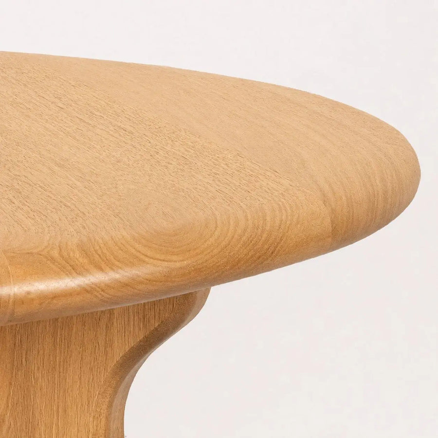 Sidney Circular Dining Table Solid Oak Wood – Mid-Century Modern Design Mozilya