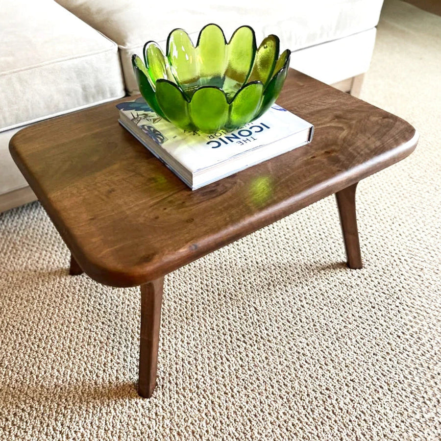 Sidney Rectangular Cocktail Table - Solid Walnut Wood - Mid Century Modern Design Mozilya